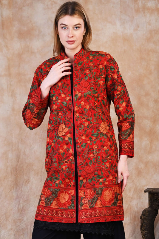 Ari Jama Jacket – Crimson Blossom