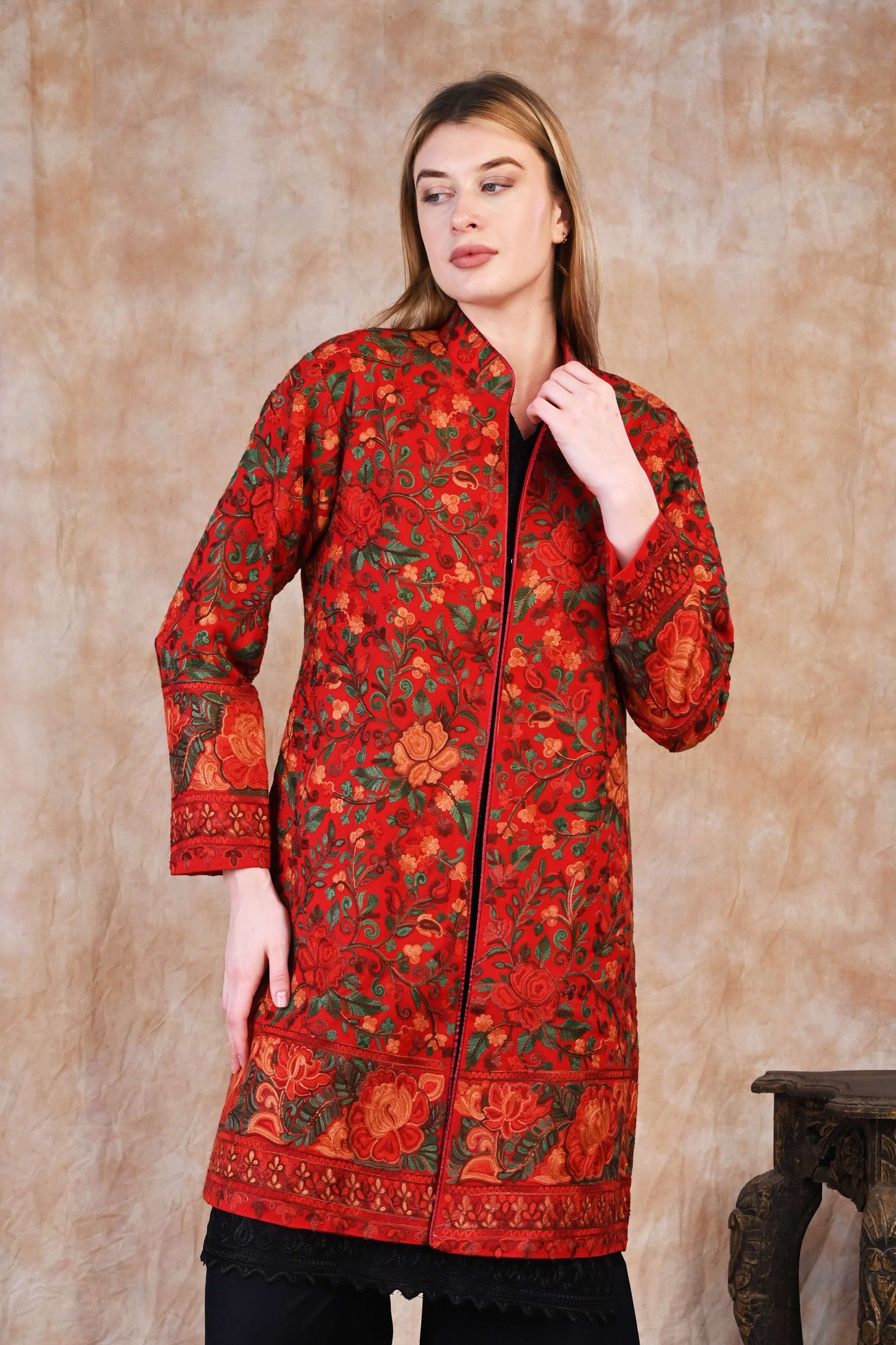 Ari Jama Jacket – Crimson Blossom