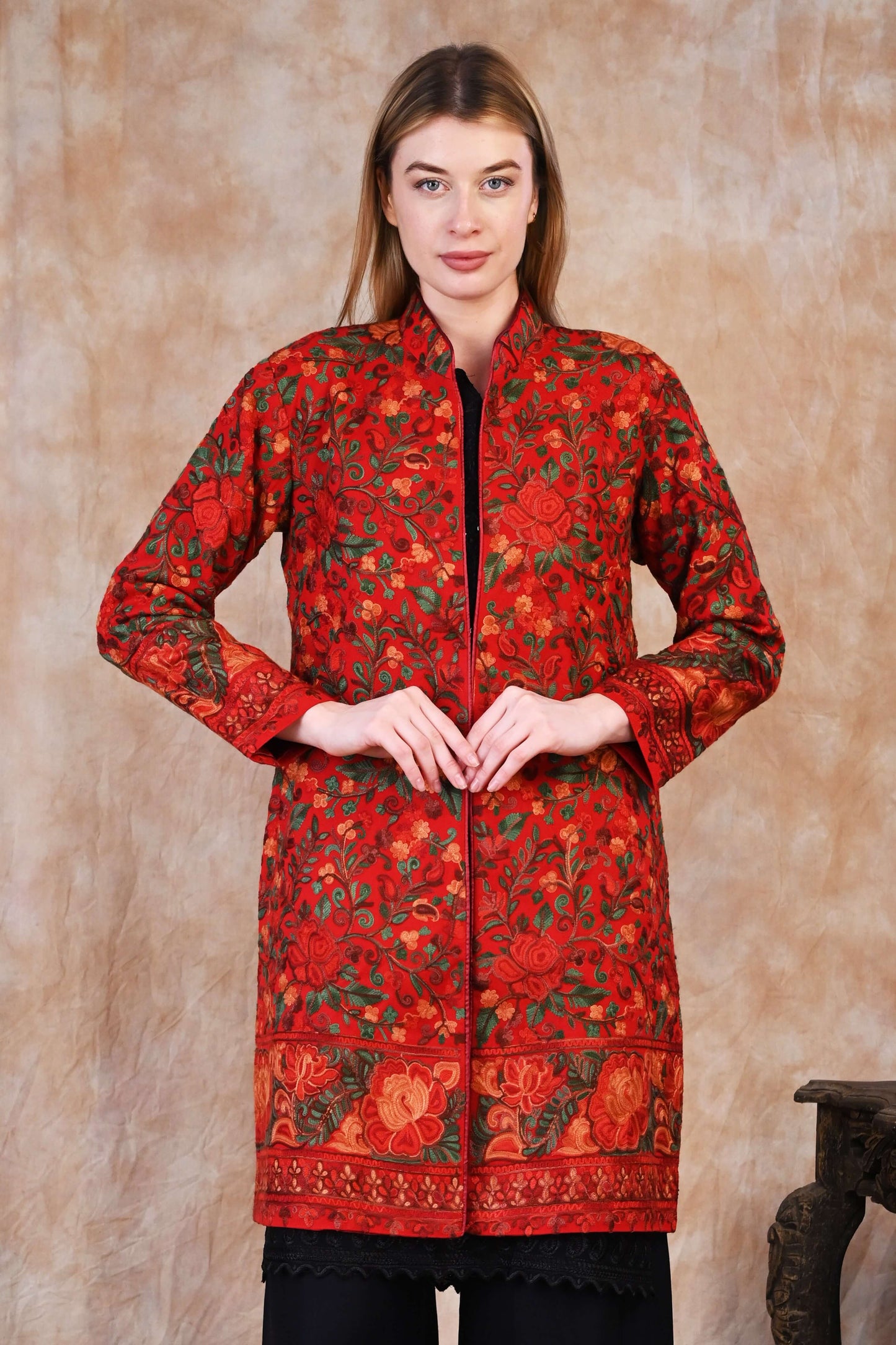 Ari Jama Jacket – Crimson Blossom